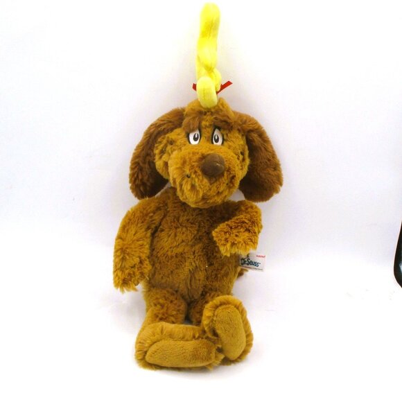 Dr Seuss Max Plush Reindeer Dog 12" By Aurora World 2018 With Red Bow & Antlers - Picture 1 of 6